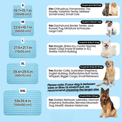 Pawsco IceNap | Ice-Silk Continuous Cooling Dog Cooling Mat