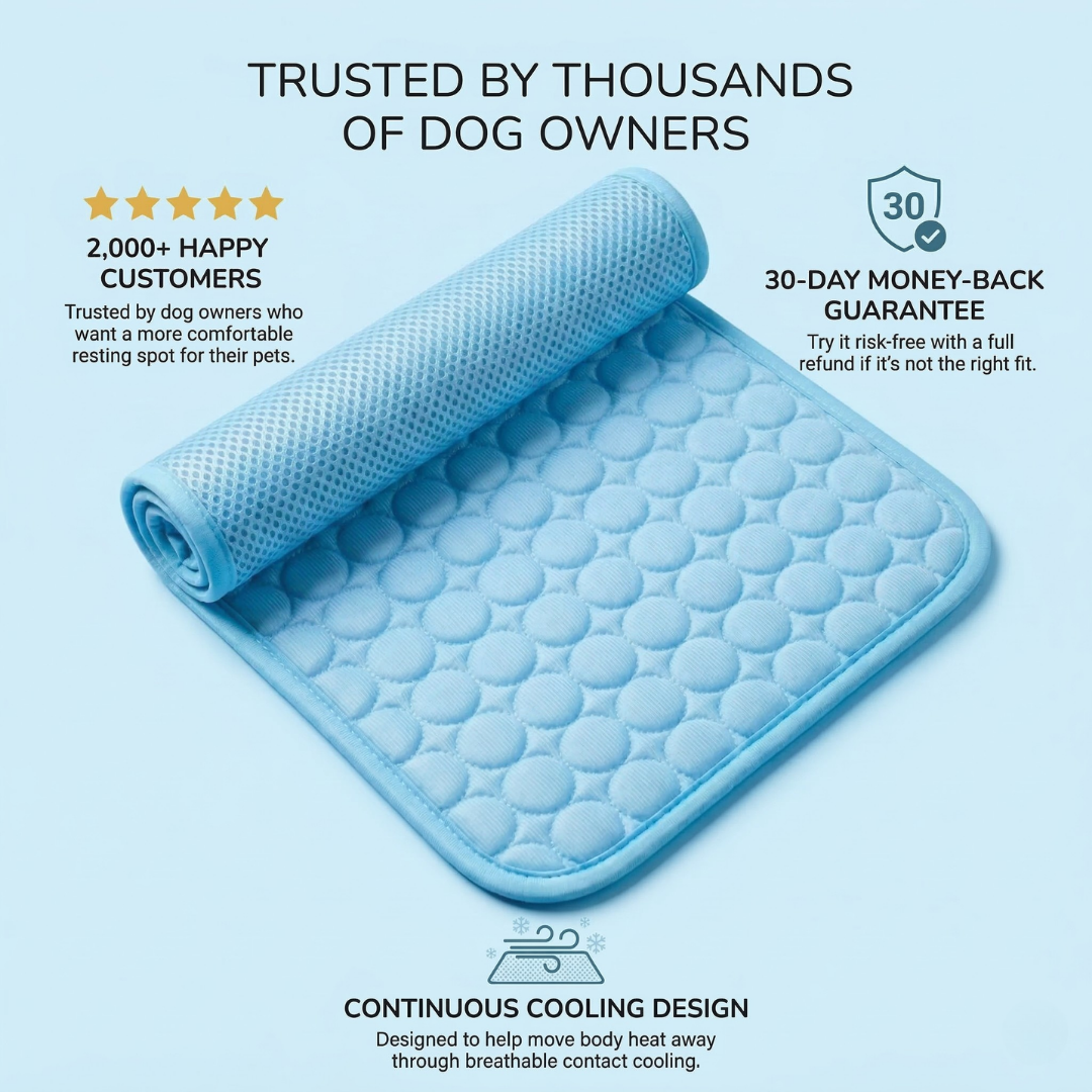Pawsco IceNap | Ice-Silk Continuous Cooling Dog Cooling Mat
