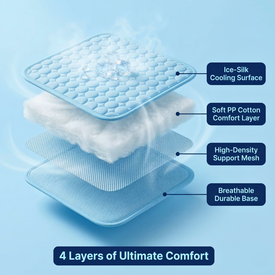 Pawsco IceNap | Ice-Silk Continuous Cooling Dog Cooling Mat