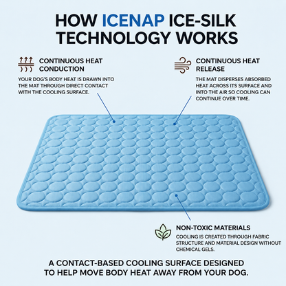Pawsco IceNap | Ice-Silk Continuous Cooling Dog Cooling Mat